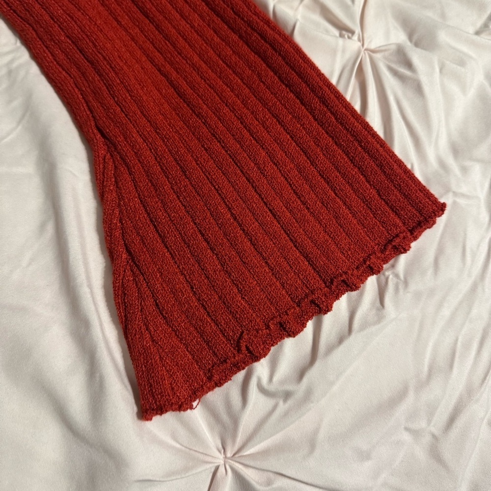 Princess Polly Off-Shoulder Ribbed Sweater - Deep Red - Picture 8 of 8